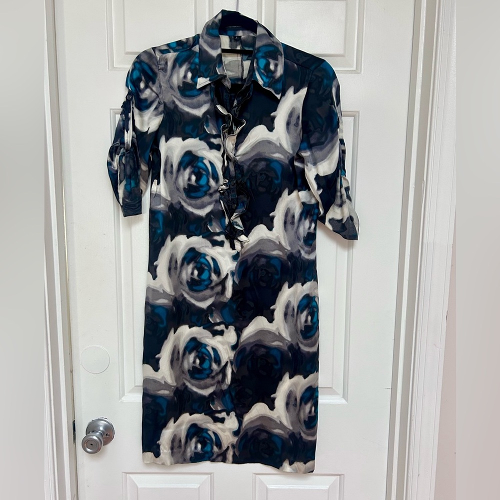 Express Silk Blend Shirtdress Size Small